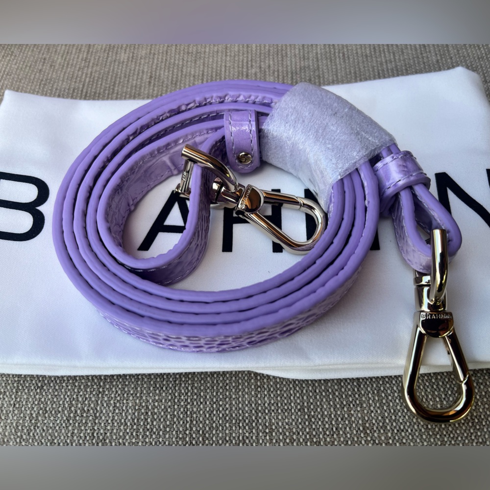 NWT BRAHMIN SET Small Caroline & Coin Wallet in GENTLE LAVENDER - Picture 12 of 17